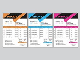 Minimal Corporate Business Invoice design template set vector