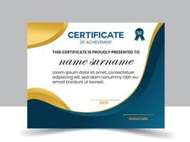 certificate Design Template. vector