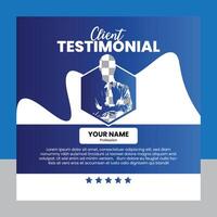 Modern Client Testimonial Design Template vector
