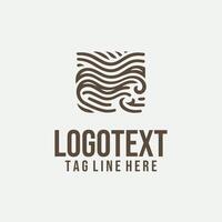 A logo for a company that is made up of waves vector