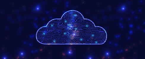 Abstract visions of data in the cloud vector