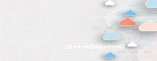 The future of technology shaped by cloud architecture vector