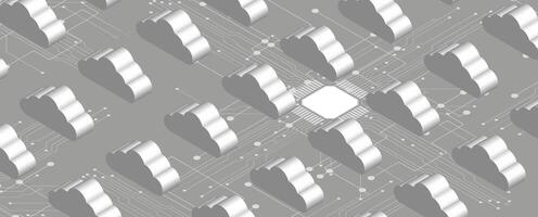 The evolving art of abstract cloud computing technology vector