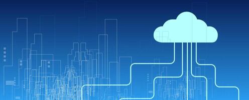 How cloud technology is revolutionizing data storage and business operations vector