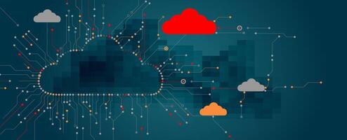 The role of cloud computing in powering artificial intelligence and automation vector
