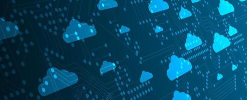 Where digital transformation meets the limitless potential of cloud technology vector