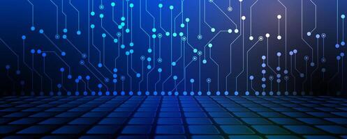 Abstract synergy of data, cloud, and innovation combined vector