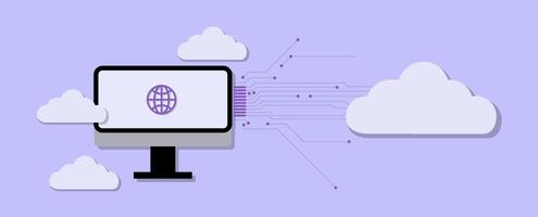 Redefining data storage in the age of cloud technology vector
