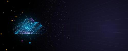 Scaling new heights with abstract cloud solutions vector