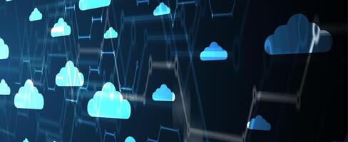 Navigating the invisible pathways of data through abstract cloud technology vector
