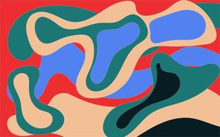 A painting with abstract shapes and colors vector