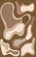 A brown and white abstract pattern with various shapes vector