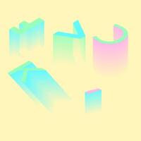 A colorful abstract illustration of a building vector
