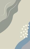 A drawing of a person standing on a beach with waves vector
