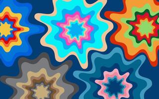 A colorful abstract pattern with stars and swirls vector