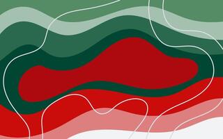 A red and green abstract background with a red and green shape vector