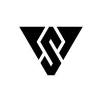 Letter Sv or Vs modern new shape with abstract logo idea vector