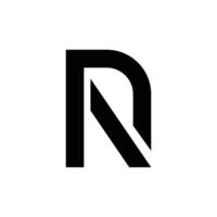 Letter Pr or Rp initial simple shapes alphabet modern logo vector