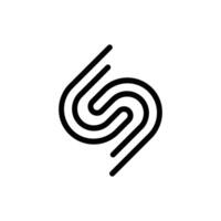 Letter S or Cd modern line art creative luxury logo idea vector