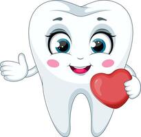 Tooth with Heart vector