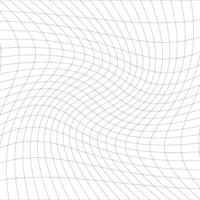 Square Black and Wight Abstract Deformed Grid vector