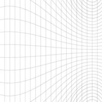 Square Black and Wight Abstract Curved Grid vector