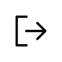 Log out icon vector