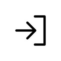 Log in icon vector