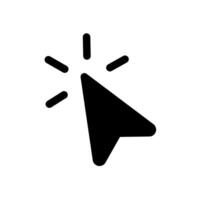 Mouse click cursor, point, icon vector