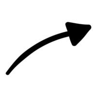 Single hand draw black and white arrow up in doodle style isolated on white background. illustration sketch design element.Icons. vector