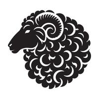 Sheep silhouette isolated on white background vector