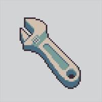 Pixel art illustration Wrench. Pixelated Mechanic Wrench. Mechanic Repair Wrench pixelated for the pixel art game and icon for website and game. old school retro. vector