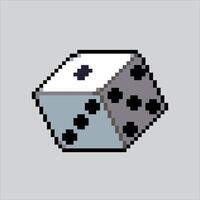 Pixel art illustration Casino Dice. Pixelated Dice. Casino Dice Gamble pixelated for the pixel art game and icon for website and game. old school retro. vector