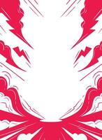 white background with red smoke effect blowing around it makes a frame vector
