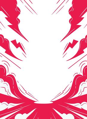 white background with red smoke effect blowing around it makes a frame