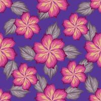Cute seamless pattern with decorative flowers and leaves can be used for wallpapers, surface textures, textile, tile, kids cloth, pattern fills, web page backgrounds and more creative designs vector