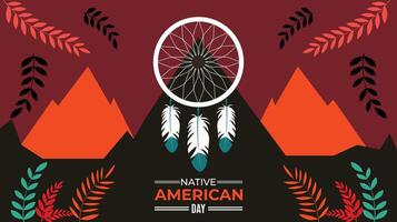 Unity in Tradition Native American Day vector