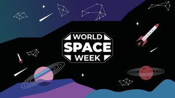 The Future of Space, World space week vector
