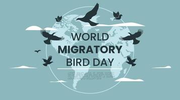 Protecting Paths, Preserving Birds world Migratory Birds Day vector
