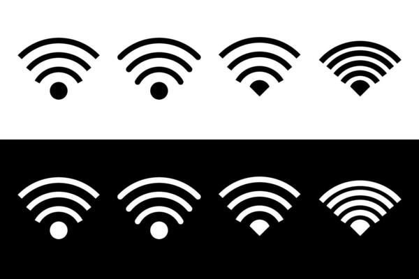 Wifi icon sign symbol. Internet and mobile connection. WiFi symbol illustration.
