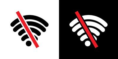 No wifi area to sing. Wifi signal on isolated background illustration. vector