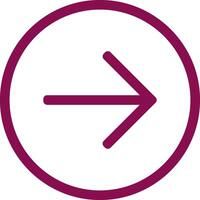 Next button Right arrow. Pink color arrow icon Pro vector
