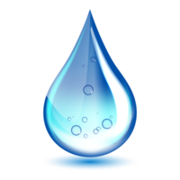 Realistic Water Drop for Hydration Symbol png