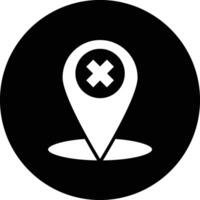Cancel location Icon Design Illustration vector