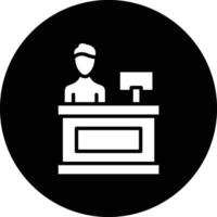 Check in desk Icon Design Illustration vector