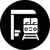 Train platform Icon Design Illustration vector