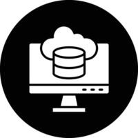 Cloud database Icon Design Illustration vector