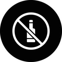 No Alcohol Icon Design Illustration vector
