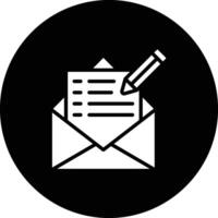 Write Mail Icon Design Illustration vector