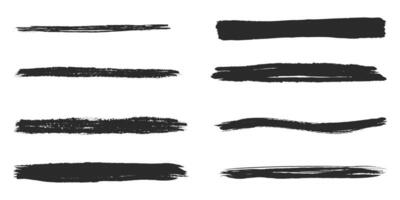 Hand drawn set of underline, curly swishes, swashes, swoops. swirl. Highlight text elements. Doodle graphic elements vector